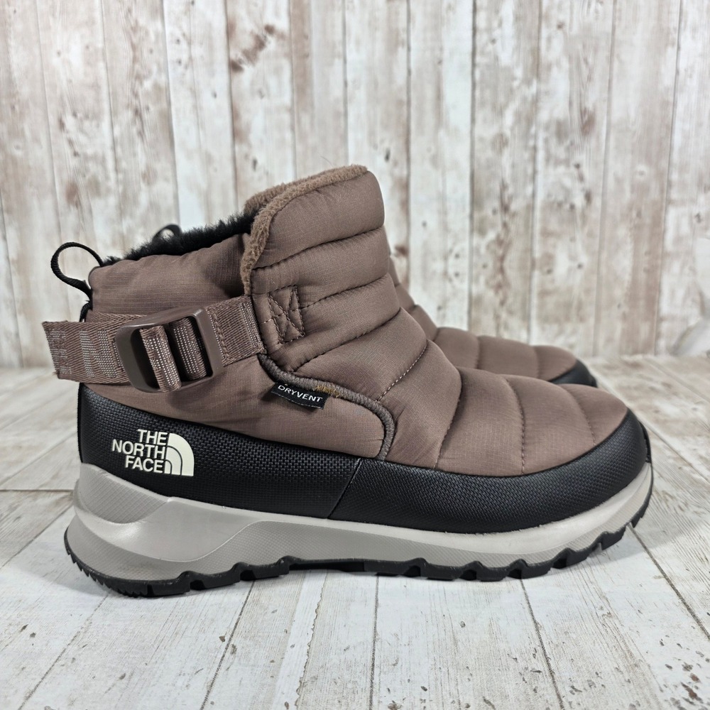 The North Face Thermoball Eco Traction Bootie Brown Black NF0A5LWE Womens 8